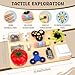 Dilabnba Fidget Spinner Pad Busy Board Toys Robot Fidget Spinner Music Box Switch Latches Keyboard Sensory 11 in 1 Wooden Montessori Travel Activity Board Focus Toy Motor Skills Gift for Girls Boys - Image 4