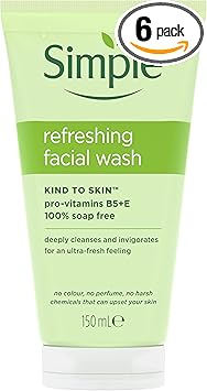 Simple Kind to Skin Refreshing Facial Wash SoapFree UKs 1 facial skin care brand 6x 150 ml - Image 1