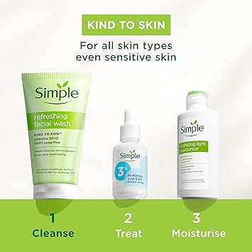 Simple Kind to Skin Refreshing Facial Wash SoapFree UKs 1 facial skin care brand 6x 150 ml - Image 4