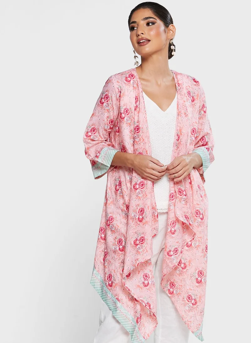 Biba Printed Asymmetric Shrug