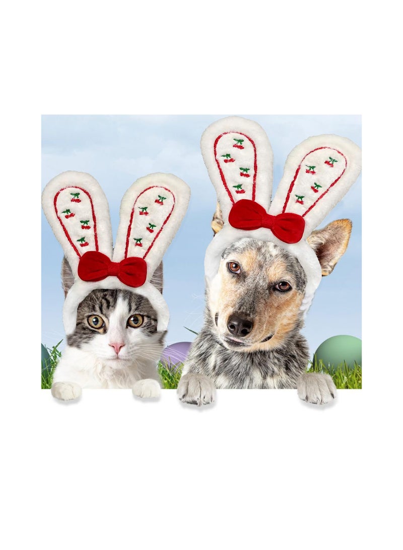 KASTWAVE 2PCS White Bunny Ears Headband - Rabbit Ears Headband - Bunny Costume Accessories - Bunny Ears for Kids and Adult, Party Masquerade Animal Theme Party - Image 4