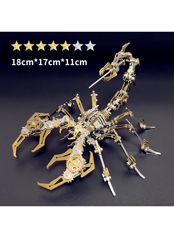 Steel Warcraft Scorpion King Color Scorpion Scorpion Three-dimensional Puzzle Metal Assembled Mechanical Insects Children's Educational Toys-Color:【Blue Devil Scorpion】 Diy - Image 5