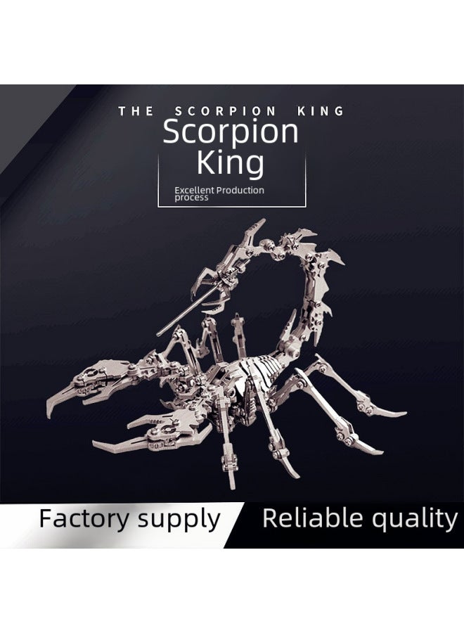 Steel Warcraft Scorpion King Color Scorpion Scorpion Three-dimensional Puzzle Metal Assembled Mechanical Insects Children's Educational Toys-Color:【Blue Devil Scorpion】 Diy - Image 2