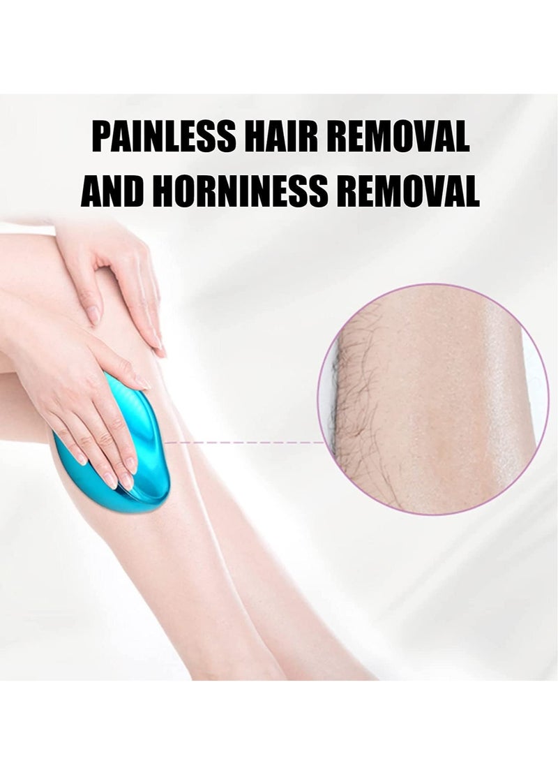 True Crystal Hair Eraser, Magic Hair Removal Eraser, Painless Crystal Hair Remover Tools, Soft Smooth Skin Fast & Easy Crystal Hair Removal for Men and Women (Blue) - Image 2