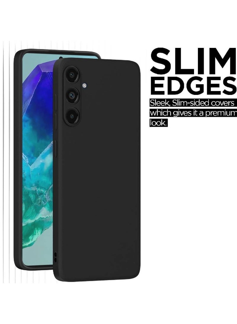 ليكسيس غطاء حماية لهاتف Samsung Galaxy M55 5G، مصنوع من السيليكون الناعم، خفيف الوزن، غطاء خلفي غير لامع، غطاء حماية مقاوم للصدمات، مضاد لبصمات الأصابع، مصمم لهاتف Samsung Galaxy M55 (أسود)  - Image 3