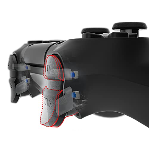 eXtremeRate Tactile Version Clicky Hair Trigger Kit for PS4 Controller CUH-ZCT2 Shoulder Buttons, Custom Tactile Bumper Trigger Buttons Mouse Click Kit for PS4 Slim Pro Controller - Image 1