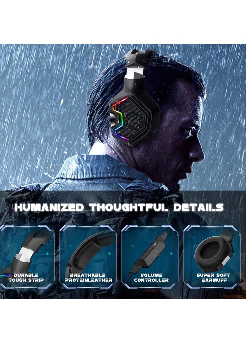 ELTRAZONE K10 Pro Wired Stereo Gaming Headset with Microphone – High-Quality Sound, Noise-Canceling Mic, Comfortable Over-Ear Cushions, Adjustable Headband – Ideal for PC, PS4, Xbox, and Mobile Gaming  - Image 4
