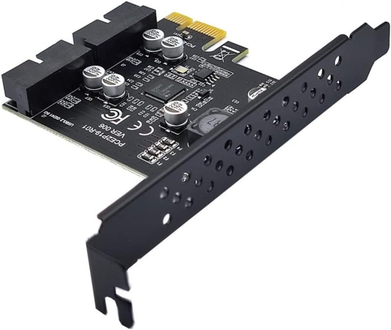 PCIe USB Card: 7 Port Black USB3.2 Gen1 Adaptor - 5Gbps Fast Data Transfer Front-Panel Expansion for Desktop System Upgrade - Image 5