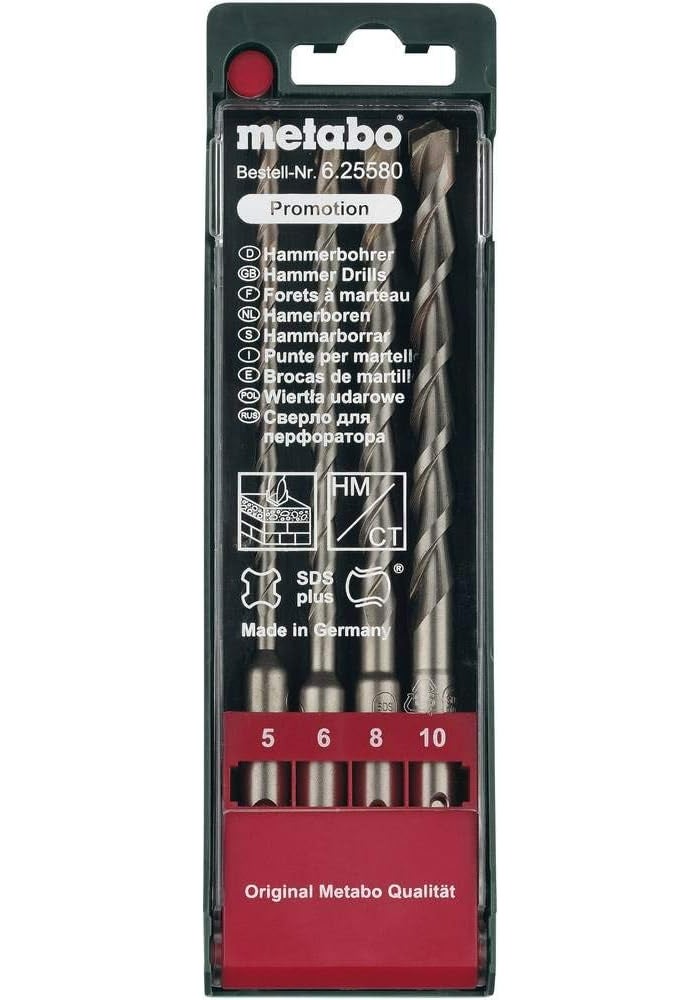 Metabo SDS-Plus Drill Bit Set (4 pcs) - Image 1