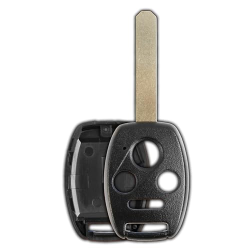 KeylessOption غطاء مفتاح KeylessOption بديل لسيارات Acura TL وHonda Civic وAccord وPilot من 2006 إلى 2014، 4 أزرار بدون فتحة شريحة، لا حاجة للبرمجة - Image 1