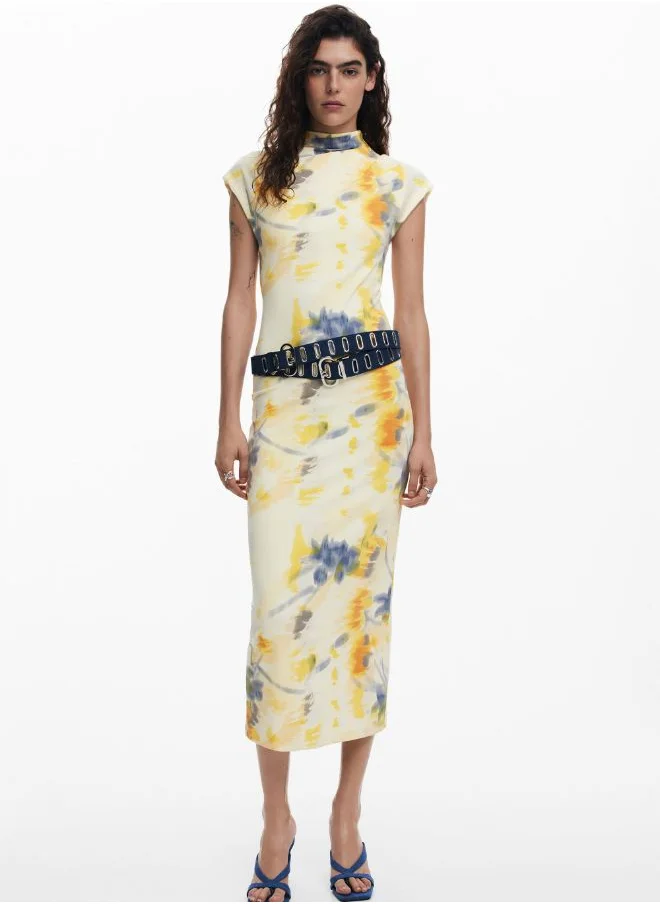 DESIGUAL FLORAL TUBE DRESS