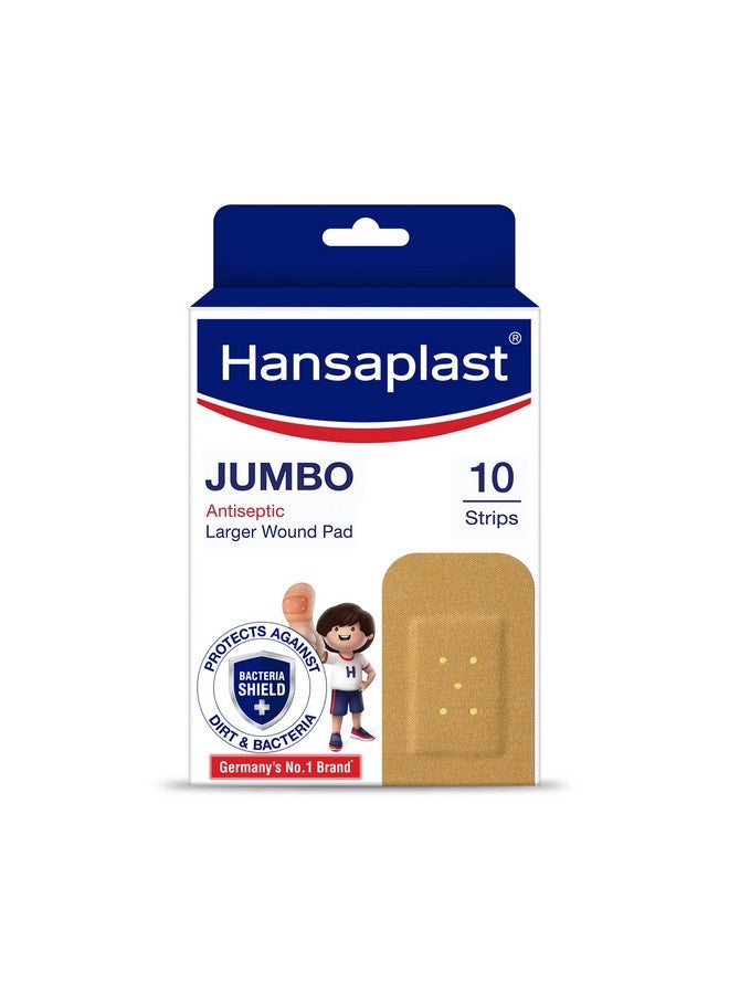 Hansaplast Hansaplast Antiseptic Jumbo Bandage | First Aid Essential Pack | Larger Wound Pad | Protects Against Dirt & Bacteria  - Image 1