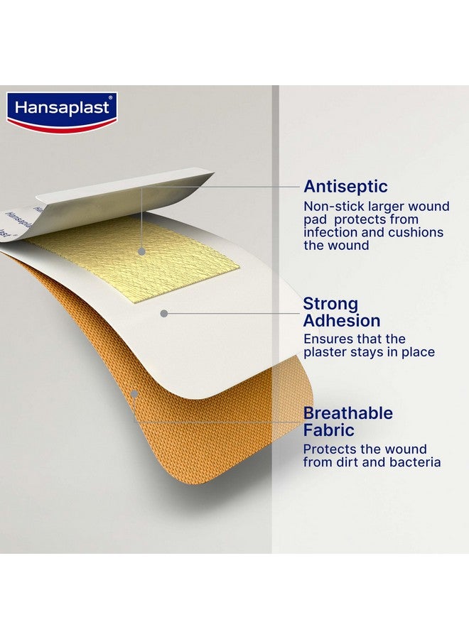 Hansaplast Hansaplast Antiseptic Jumbo Bandage | First Aid Essential Pack | Larger Wound Pad | Protects Against Dirt & Bacteria  - Image 3
