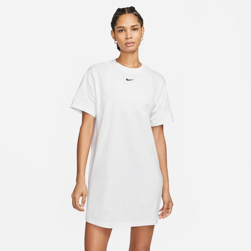 Nike white Women's Sportswear Essential T-Shirt Dress for Women | Best Price UAE