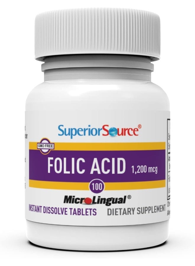 Superior Source Folic Acid 1200 mcg Tablets for Adults - Image 3