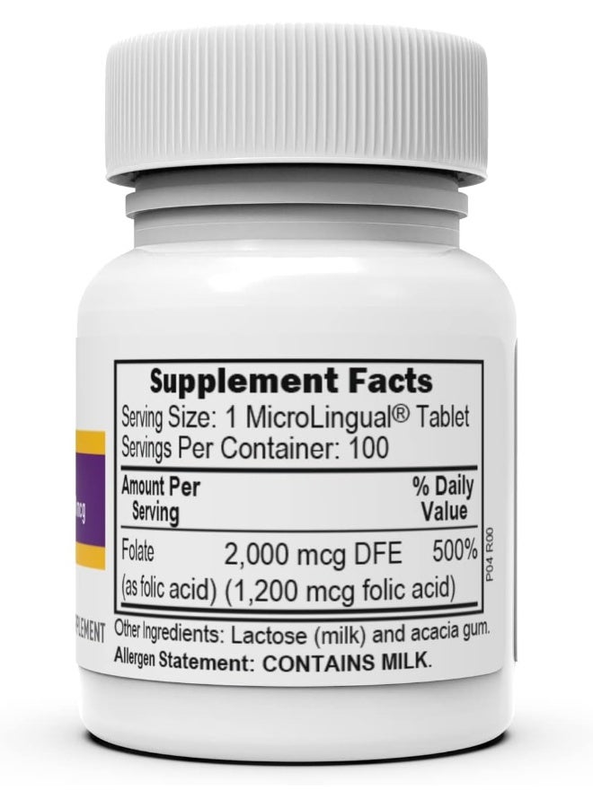 Superior Source Folic Acid 1200 mcg Tablets for Adults - Image 2