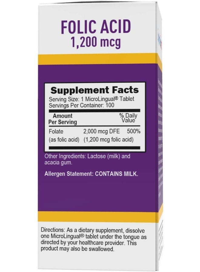 Superior Source Folic Acid 1200 mcg Tablets for Adults - Image 4