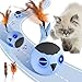 ORSDA Cat Toys Interactive Cat Toy for Indoor Cats Automatic Moving Ball Bird for Indoor Adult Cats Kitten Toys All Breeds Fast Rolling Motion Activated Chirping Stimulating Light 2 Feather Refill - Image 3