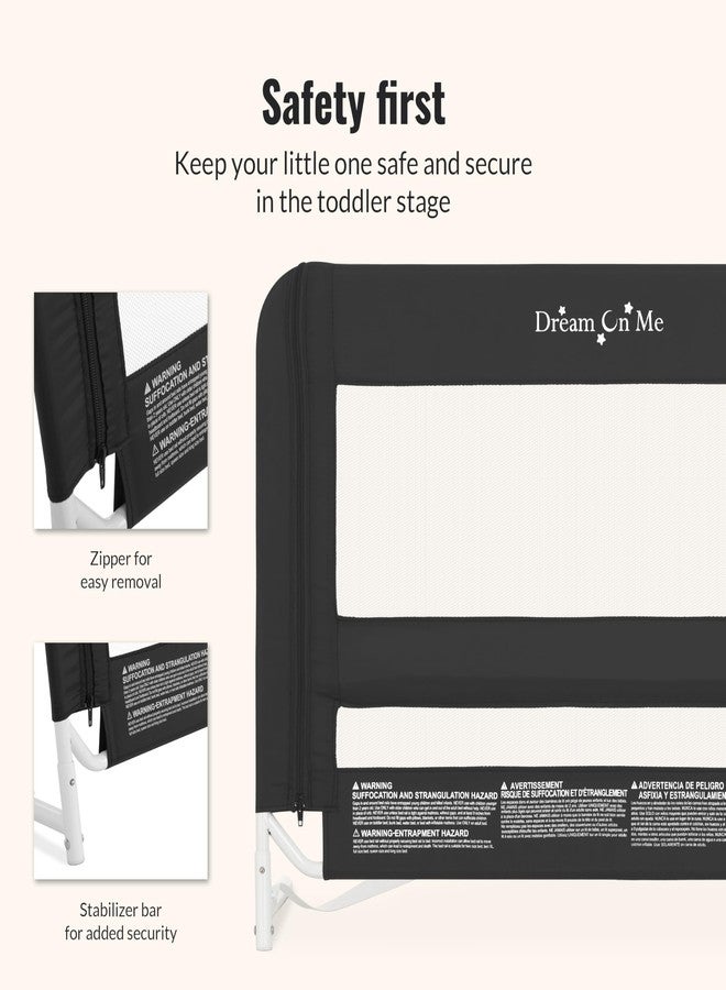 Dream On Me Lightweight Mesh Security Adjustable Bed Rail for Toddler, Breathable Mesh Fabric, Suitable for All Types of Beds, Reinforced Anchor System Bed Guard Rail, Black - Image 4