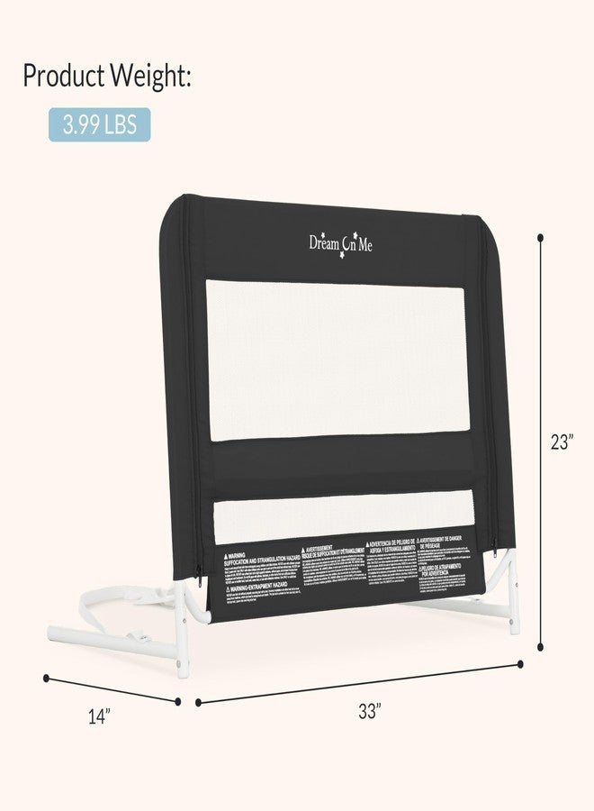 Dream On Me Lightweight Mesh Security Adjustable Bed Rail for Toddler, Breathable Mesh Fabric, Suitable for All Types of Beds, Reinforced Anchor System Bed Guard Rail, Black - Image 3