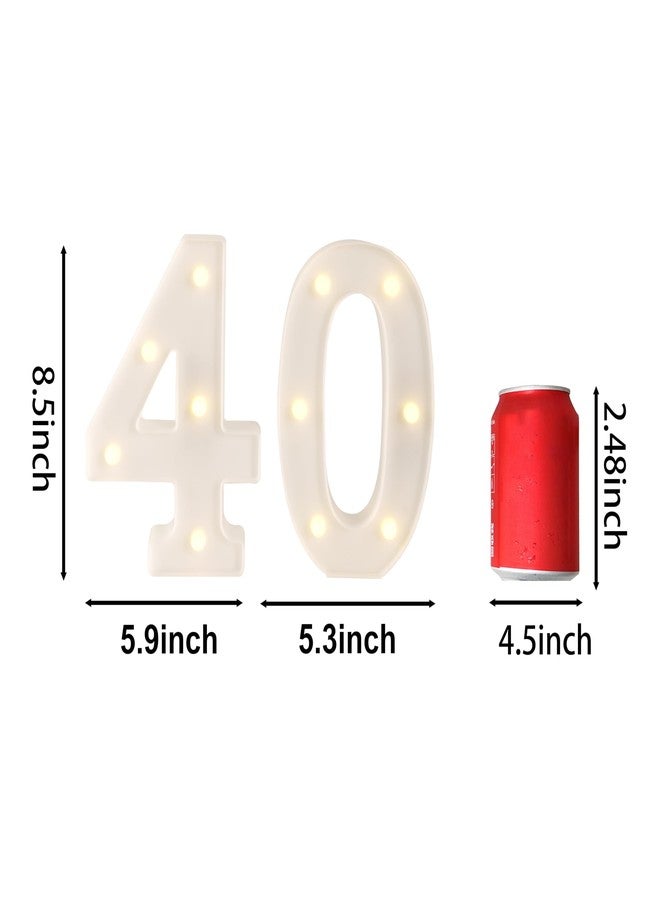 Funsky 40th Birthday Decorations Woman Man,Marquee Numbers for 40th Wedding Anniversary Decorations,Light up Numbers 40 Sign for Party Backdrop Wall Decor,40 Birthday Centerpieces Table Decoration - Image 5
