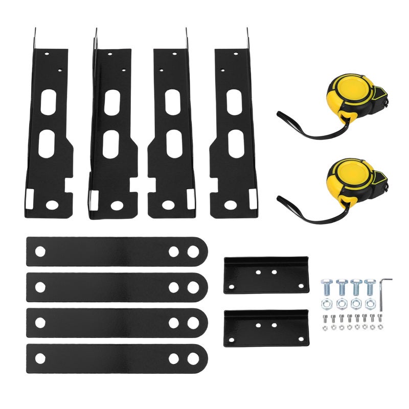 Wheel Alignment Tool: 14mm & 16mm Nut Fit - Quick Calibration Without Brake Caliper Removal, Enhanced Compatibility for Trucks, SUVs & Cars, Sturdy Iron Build With 2 Tape Measures for Easy Vehicle Whe - Image 1