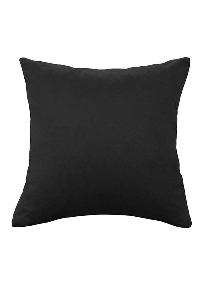 House One Set of 3 Pieces Square Soft Velvet Decorative Cushion with Solid Design and Attractive Colors 45x45 cm - Black - Image 2