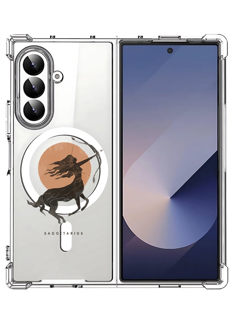 Theodor Magnetic Case for Samsung Galaxy Z Fold 7 Compatible with MagSafe Wireless Charging, Shockproof Phone Bumper Cover Sagittarius - Image 1
