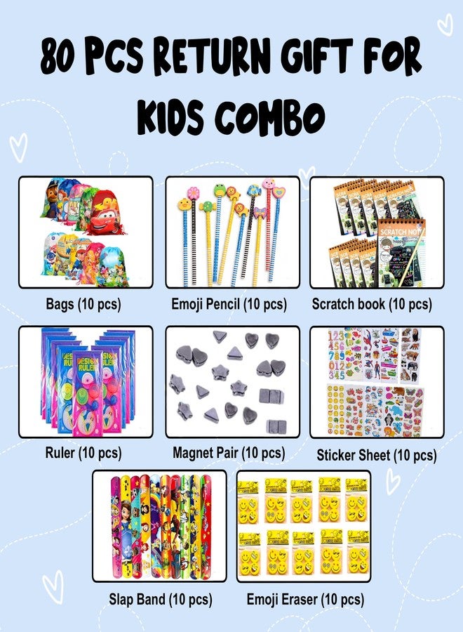 سنابترون هدايا سنابترون للأطفال - 80 قطعة، 10 مجموعات لكل هدية، هدية مثالية لأعياد ميلاد الأطفال | هدايا بالجملة لأعياد ميلاد الأطفال من عمر 4 إلى 8 سنوات | هدية نافراتري كانيا بوجان | أفضل هدايا نافراتري/كانجاك للبنات - Image 2