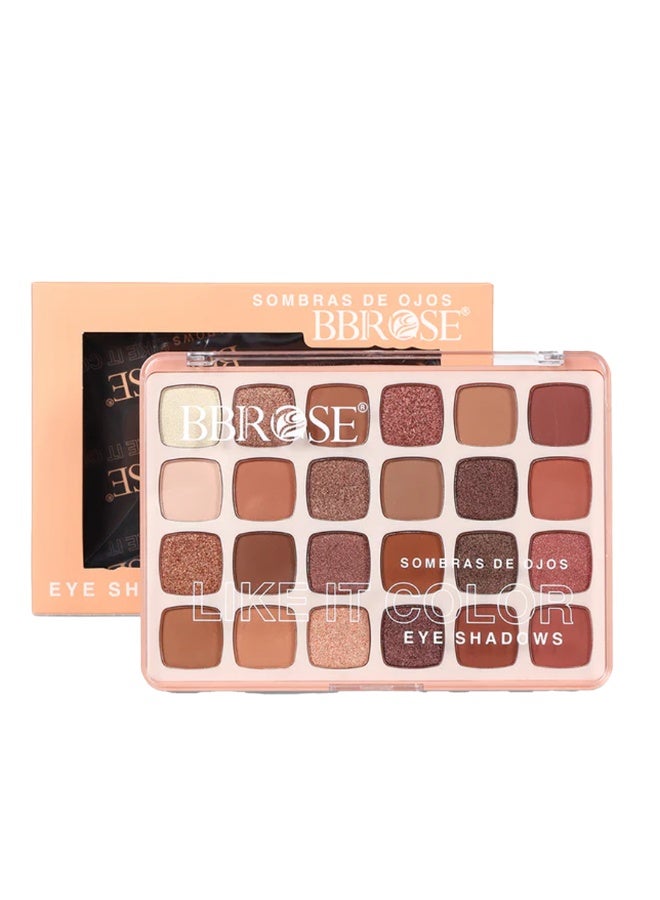 بي بي روز لوحة ظلال العيون 24 لونًا من Like It رقم اللون ES-Q007 المجموعة 01 - Image 1
