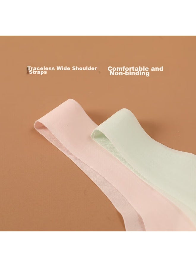 Red Bean Hongdou Girls' Bra, Second Stage Thin Seamless, Girls' Underwear, For Middle School Students, Developing Bra, X8040, Light Pink, 85a - Image 1