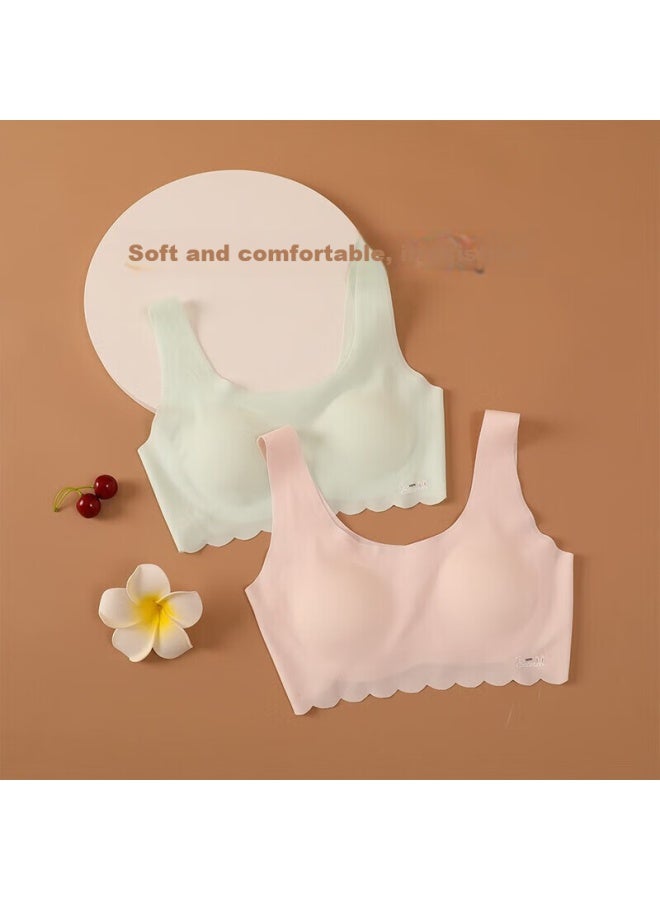 Red Bean Hongdou Girls' Bra, Second Stage Thin Seamless, Girls' Underwear, For Middle School Students, Developing Bra, X8040, Light Pink, 85a - Image 3