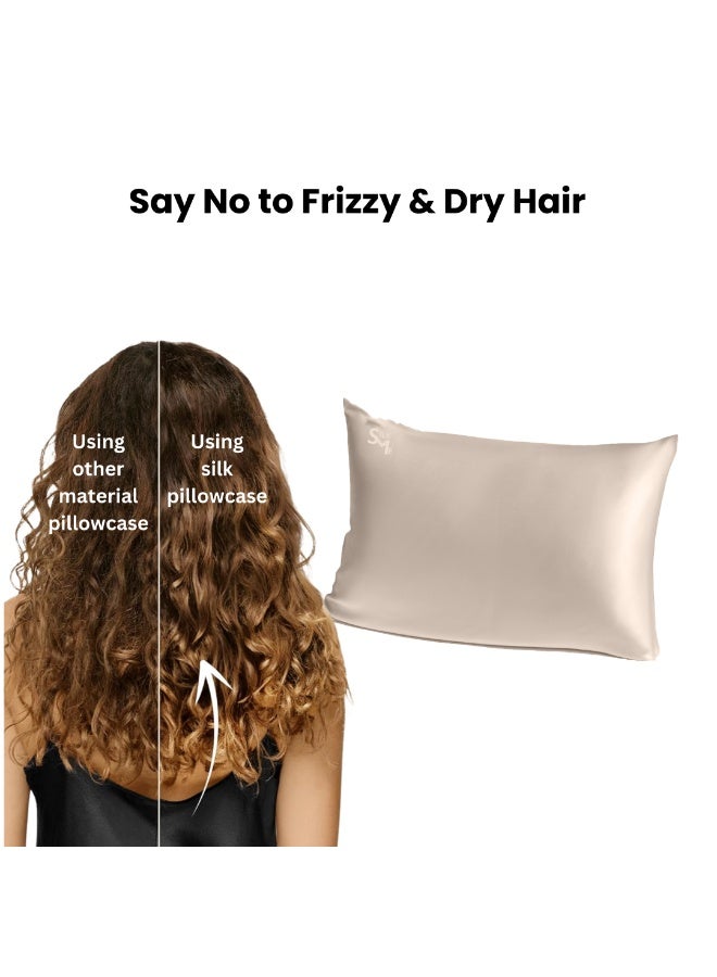 سيلك مي غطاء وسادة من الحرير النقي من التوت من Silk Me بوزن 22 مومي - تغذية الشعر والبشرة - خصائص مضادة للحساسية ومضادة للبكتيريا - ترطيب الشعر والبشرة - 20×30 بوصة - Image 4