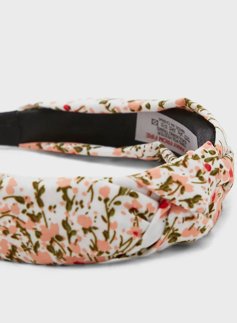 ELLA Floral Print Knot Hairband