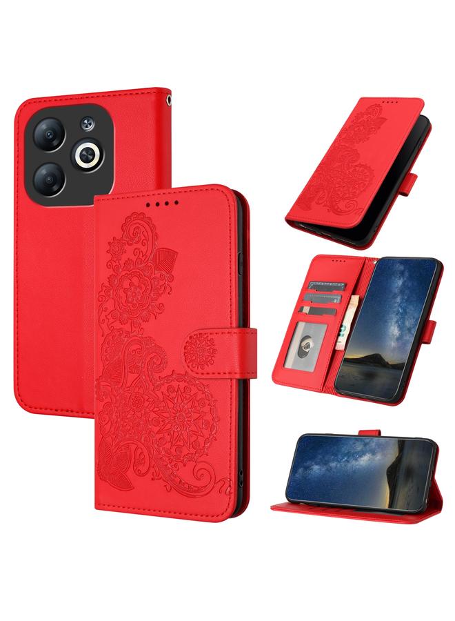 S-TOP Case For Infinix Smart 8 Datura Flower Embossed Flip Leather Phone Case - Image 1