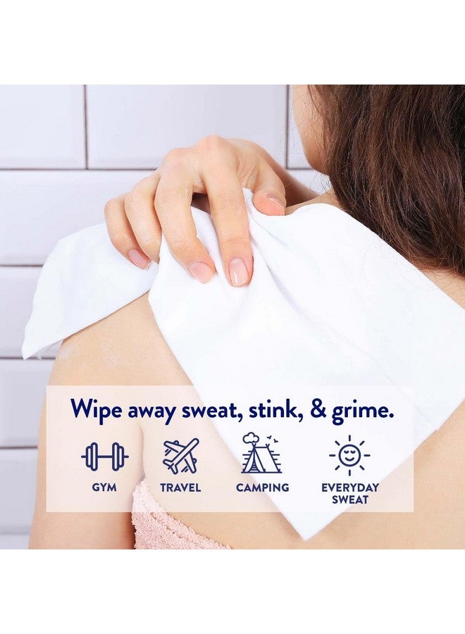 Megababe Cucumber Mint Shower Sheets | Individually Wrapped Body Cleansing Cloths | 10 Wipes (Pack of 1) - Image 2