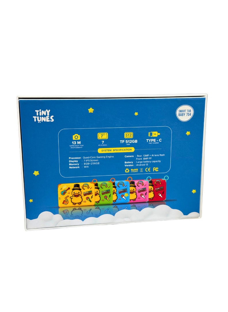 Tiny Tunes - BABY 704 Smart Kids Tablet 8GBRAM and TF 512GB WIFI - Image 1