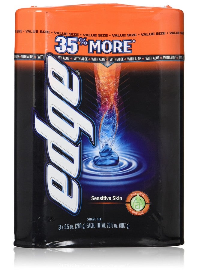 Edge Shave Gel Sensitive Skin With Aloe 9.5 Oz 3 Pack - Image 1