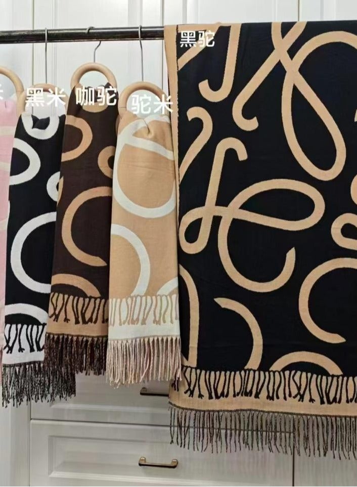 1 PC Ladies Printed Luxury Scarf Wool Fabric 