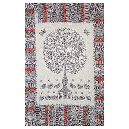 Blizz Mont | Badmeri Printed Diwan Set | Pure Cotton | Quilted | Set Contains- 8 Pieces (1 Single Bedsheet, 2 Boster Covers, 5 Cushion Covers | (DSN 4)-CO1 - Image 3