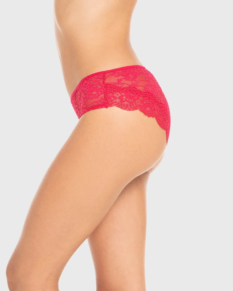 لا سينزا La Senza Lace Hipster Panty In Passion Red