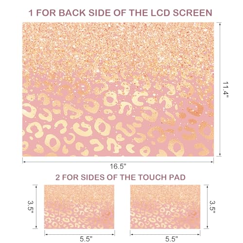 DINKY Laptop Skin Sticker Decal, 16" 16.5” 17” 17.3 inch Laptop Universal Reusable Vinyl Skin Stickers Art Cover Decal Notebook PC Personalized Protector (Light Orange) - Image 2
