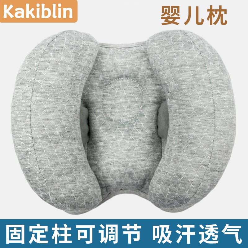 Kakiblin Jacquard Cotton Head Support Pillow for Babies - Breathable Infant Bed Pillow - Image 1