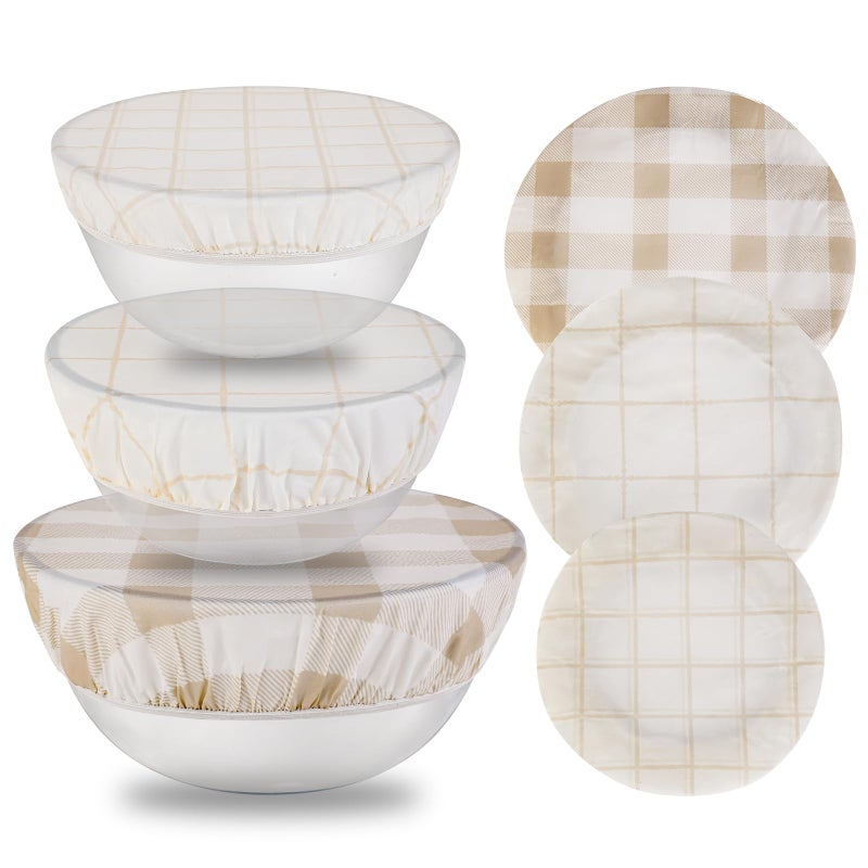 Tirphy Reusable Bowl Covers for Bread Proofing  Beeswax Bowl Covers Reusable 81012 Inch  Elastic Cotton Cloth Sourdough Cover  Shower Caps for Sourdough Bread