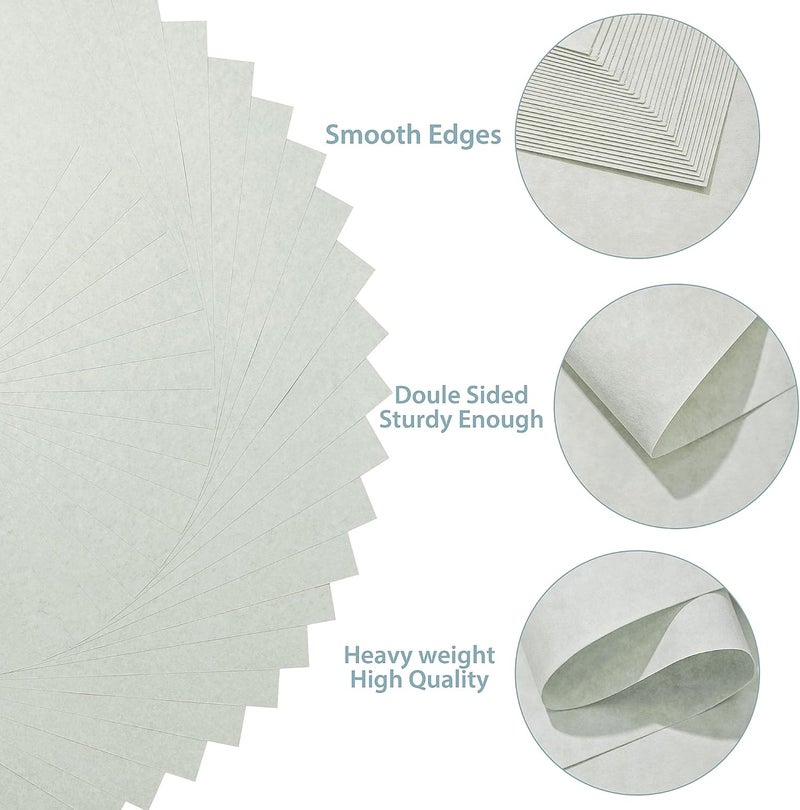 PENPRIS 30 Sheets Parchment Paper - Light Gray 8.5” x 11” Letter Size Parchment Card Stock 65lb Heavyweight Paper Thick Vintage Paper for Certificate, Crafts, Business Cards, Invitations PAP04LG - Image 3