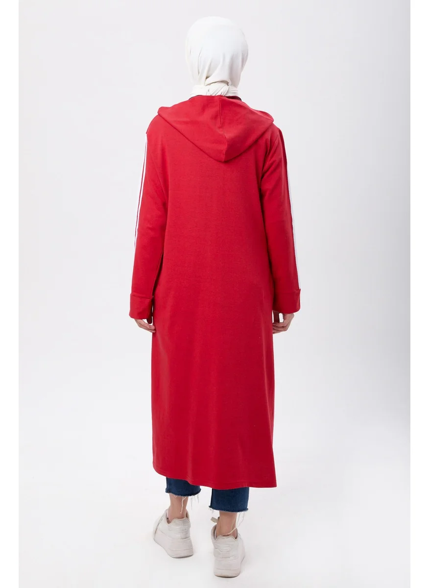 Tofisa 4130-RED Pocket Detail Abaya