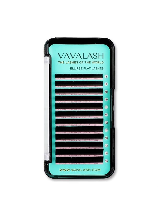 VAVALASH Ellipse Eyelash Extensions 0.2mm C Curl 11mm Flat Eyelash Extension Supplies Light Lashes Matte Individual Eyelashes Salon Use Black Mink False Lashes Mink Lashes Extensions(C-0.2-11mm) - Image 1