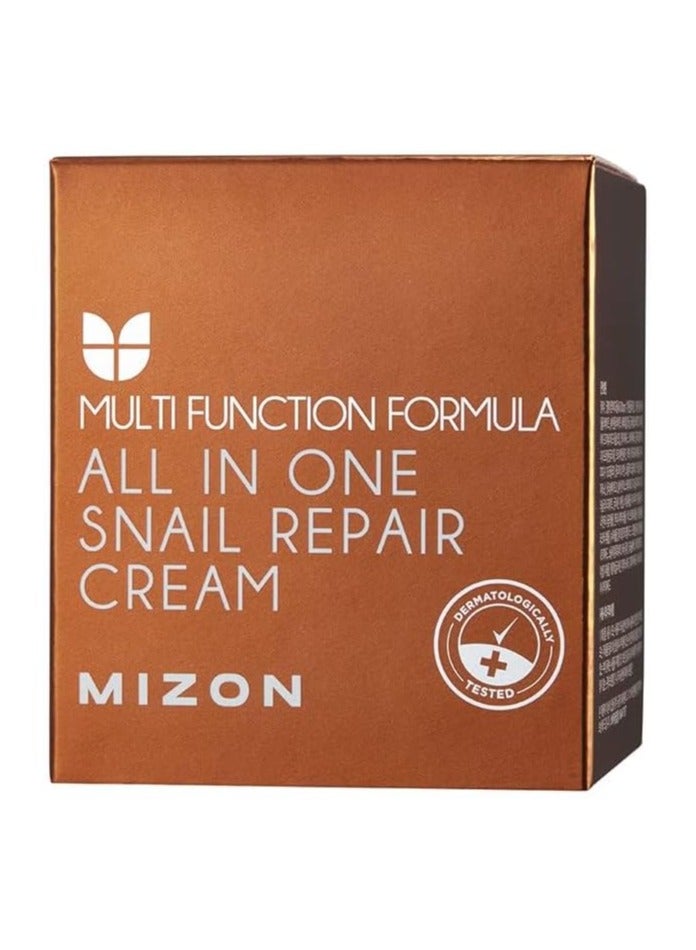 MIZON Snail Repair Cream Face Moisturizer with Snail Mucin Extract All in One Snail Repair Cream Recovery Cream Korean Skincare Wrinkle and Blemish Care - Image 2