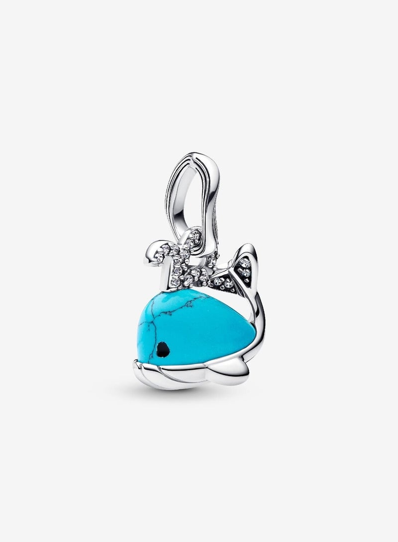 PANDORA Turquoise-coloured Whale Dangle Charm  - Image 1