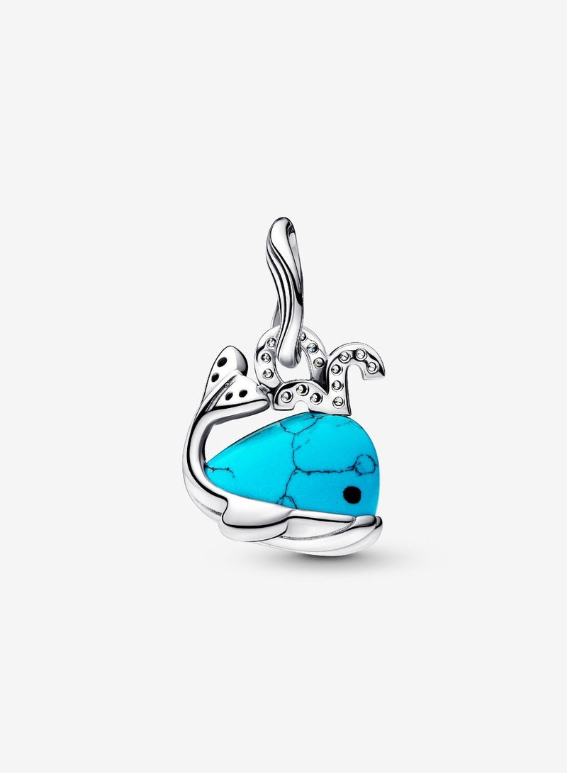 PANDORA Turquoise-coloured Whale Dangle Charm  - Image 2